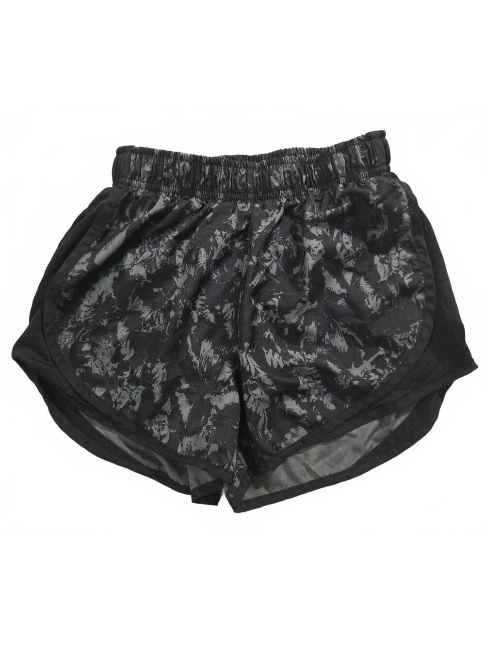 Nike Dri-FIT Black and Gray Patterned Athletic Shorts Size Large